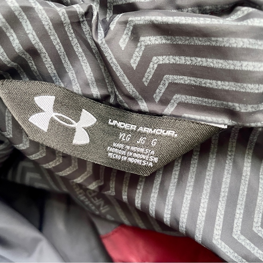 Under Armour UA Cold Gear Jacket Maroon Burgundy Youth Large - Picture 2 of 8